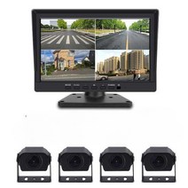 탑차 전후방 측면 카메라 블랙박스 카메라4 분할화면4, 7인치 4분할 음성제어+32G카드 1080P