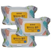 노브랜드 빨아쓰는행주 30매 x 3팩 습식 세정티슈 오븐 렌지후드 냉장고