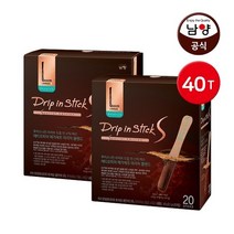 남양 루카스나인 드립인스틱 게이샤/ 예가체프/ 과테말라/ 케냐 20T 40T 스틱커피, 40T (20T x 2개), 드립인스틱 예가체프