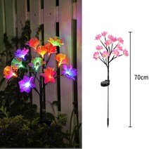 동백나무 태양 빛 야외 방수 장식 정원 꽃 잔디 램프 파티오 마당 휴일, 3.F색상ful light - 4 PCS