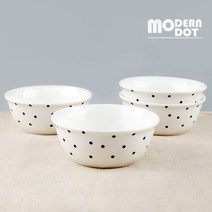 [기타] 모던도트 대접 4P세트 / 도자기 국그릇, 모던도트 대접 4P