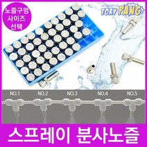 물 스프레이 분사 미스트 안개 포그 노즐 1box 50개, 분사노즐 0.1mm 50개
