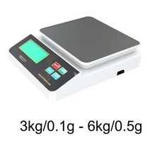 방수 저울 디지털 주방 디스플레이 고정밀 식품, 6kg 0.5g