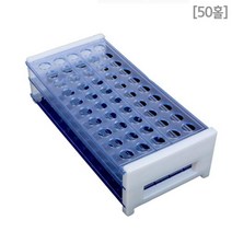 13mm 50홀 거치 조립식 3단 투명 튜브 랙 교구 실험실 이동 도구 시험관 보관 오염방지