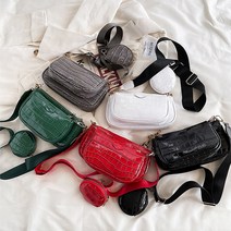 뱀피 두칸수납 동전지갑 미니 숄더백 크로스백