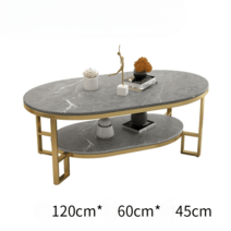 세라믹 테이블 거실 다용도 탁자 낮은 거실테이블 인테리어 소파 티테이블 좌식, 조립, 길이120*폭60*높이45그레이+골드