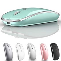 Jetta 충전식 무선 마우스 맥 노트북 iMac 맥북 프로 에어 데스크탑 컴퓨터 크롬북 윈도우용 (실버), Blue