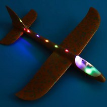 1+1 전신 LED 에어플라이 글라이더 스티로폼 비행기 무배, 랜덤