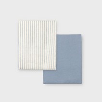 워싱 리넨 플랫시트 - 포그 - L 220x240