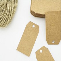 크라프트 무지 택 100P 의류라벨 옷택 행택고리