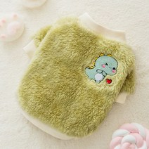 슈나우저 옷 강아지 올인원 산책룩 비숑 말티즈, 그린 공룡