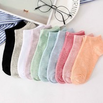 루나버블 여성용 무지 발목 양말 5켤레 묶음 여성 성인 검정 블랙 흰색 화이트 중목 하프 스니커즈 삭스