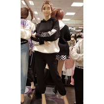 [더데이걸] 논현점 ##### 융기모 스포티 후드 셋업### 심플한##후드티셔츠 오버핏 #### 융기모 조거바지 ### 초등여아 상하세트