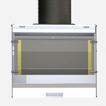 도색부스 스프레이부스 갓핸드 도장 건담도색 피규어, 옵션01 작은 40cm, 201 강철 저렴한, 구매자 자체 조립_기본 흑백
