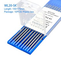 용접용접 소모품 TIG 봉 WT20 WL15 텅스텐 전극 1.6 2.4 3.2mm WP WZ8 150mm/175mm, 05 WL20_05 3.0mm_02 175mm