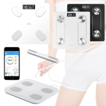 스마트 인바디 블루투스 체중계 디지털 바디 체지방 비만도 근육량 체질량 몸무게 측정기 체지방계 체성분 기계 정확한 BMI 가정용 전자 저울 분석기 전신 분석 측정 어플 앱 체중기, 스마트 체중계(KF-SIBS200)