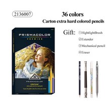 프리즈마 색연필 150 132 48 72색 Prismacolor 2436 72 색상 유성 lapis de cor 예술가 드로잉 용품, 2136007-36하드-4선물