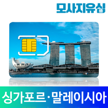 모사지 싱가포르유심 말레이시아유심 데이터 무제한 4G LTE 코타키나발루 유심칩 싱텔 막시스, 데이터 매일 1GB씩 (연장가능), 4일