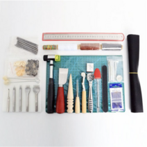 아유디스터디 DIY 가죽공예 도구 고급 세트, 혼합색상, 4세트