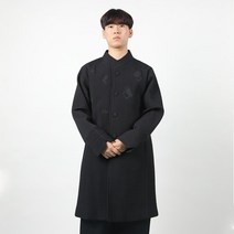 리예 무광 물실크 차이나 두루마기 겨울 남성 개량 생활한복 절복