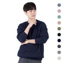 남성용 오버핏 코듀로이 소프트 라운드 맨투맨 티셔츠