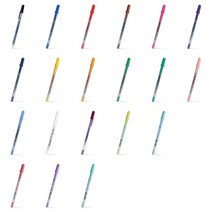 사쿠라 겔리롤 20색 전색상 파인 0.6mm 젤리롤 젤펜 겔펜 젤리펜 수성 잉크 볼펜, 블랙