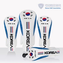 GR 골프 국가대표 드라이버 우드 헤드 커버 세트 - 코리아 블루