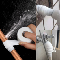 배관 보수테이프 파이프 호스 균열 누수방지 실리콘 자가융착 고탄력 테이프, 방수누수테이프-블랙