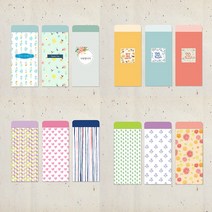 꿈마을예닮 용돈봉투 돈봉투 설날봉투 부모님 용돈 설날 세뱃돈 종이봉투 명절용돈 봉투만들기 도안 봉투제작 인쇄 문구오피스/용돈봉투, 3세트, 칼라12종X10매