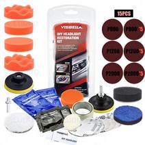 헤드라이트 복원제 자동차 키트 연마 패드 조명 광택제 황변 및 스크래치 제거 광택기용 자동 디테일링 청소, 7.Package 7