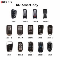 자동 차키 복사 스마트키 폴딩키 원격시동 디스플레이키 KEYDIY KD 스마트 키 ZB 리모트 ZB01/02/03/04/05/, 03 C_10 10