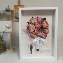 은이네방 DIY 패키지 부케말리기선물 말린부케액자 청첩장 드라이플라워 임테기보관함, 우드, 패키지 + 글루건(10W) 포함
