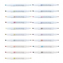 마일드라이너 양면형광펜 제브라 MCYA 마일드시안, 본상품선택, 상세페이지 참조