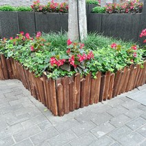 나무 울타리 정원 펜스 부식 방지 말뚝 텃밭 방부목, 평바닥 20x120cm