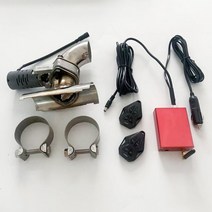 버터플라이 밸브 100a 150 125a 기어식 sus 자동 플라이어 원격 컨트롤러가있는 새로운 차 배기 사운드 제어 시스템은 플랜지 엽니, 노란색