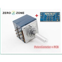 ALPS 27 RK27 스테레오 전위차계 가능한 저항 10KA 20KA 50KA 100KA 프리 앰프 용 원형 샤프트 PCB, [04] 50 K