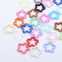 10개1세트) 아크릴 별꽃 키링장식 색상랜덤, 투명