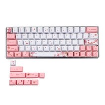 커스텀키보드 기계식 타자기 가성비 게이밍 키보드 73 키 oem pbt 키 캡 풀 세트 키 캡 pbt 염료 승화 벚꽃 키 캡 한국어 일본어, 영어