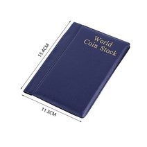 달러북 240 카드 직접 삽입 소형 동전 책 기념 구리 수집 플랩 보관, Vertical blue 150