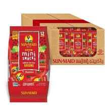 Sun-Maid - California Raisins 선메이드 건포도 12팩, Raisin Snacks_1 Ounce (Pack of