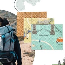 코팅 4단 미니방석(접이식) 캠핑 등산 낚시, 민트