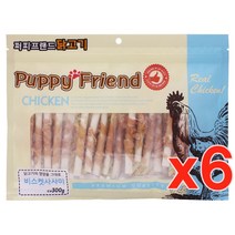 퍼피프랜드 300g 애견간식 모음 강아지간식, 비스켓사사미, 6개