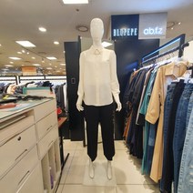 블루페페 카라장식패턴블라우스