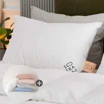 [소프라움] 사르르 헝가리 구스 베개솜+베개커버 세트 50x70 중량선택, 솜1000g(MDS22AS01P12WH50x70), 커버1장_화이트(MDS22SC10201WH50x70)