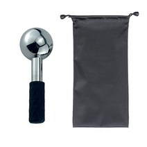 페이스마사지 led 피부 관리 갈바닉 마사지기페이셜 글로브 냉각 롤러 볼 아이스 얼굴 눈 바디 페이스 쿨링, 02 Black