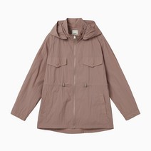 [JAJU/자주] 여 경량 후드 하프 점퍼_핑크