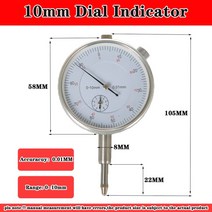 cylinder gauge 0-10mm/25MM/30mm 다이얼 표시기 정밀 0.01mm 보어 게이지 마이크로 미터 도구 시간 유형, 01 10mm Dial Indicator