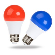 두영 LED 벌브 전구 8W 적색 + 청색, 1세트