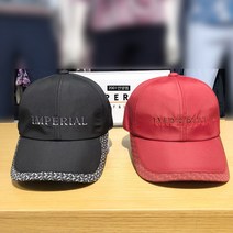 임페리얼 20FW 가을 신상품 남성 테두리 패턴 포인트 캡 IAAW303 [2001안양점], 레드(76)