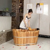 욕조 스파 목욕 히노끼, 원목 색상